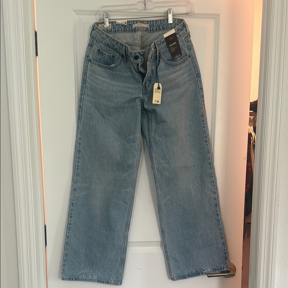 Levi's Blue Flare Wide Leg Jeans High-Rise